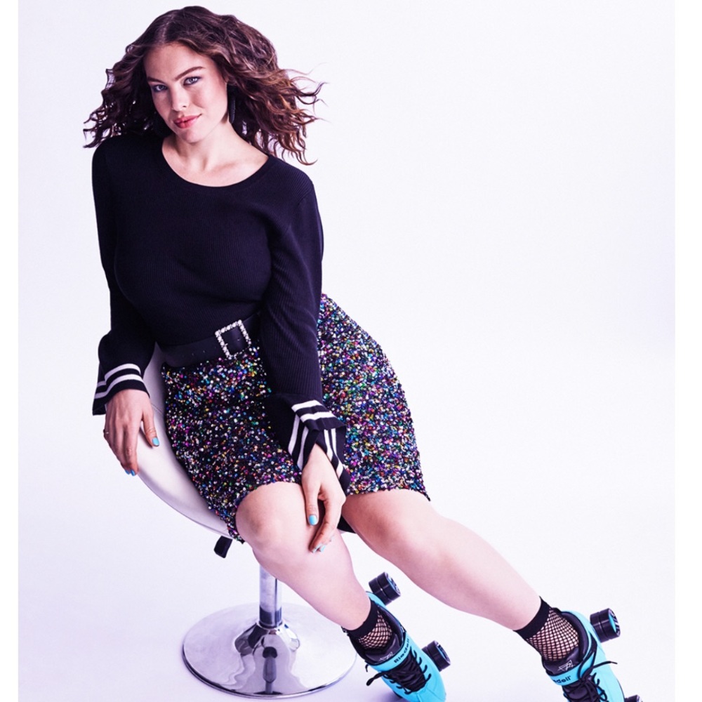 Eloquii Glitter Skirt